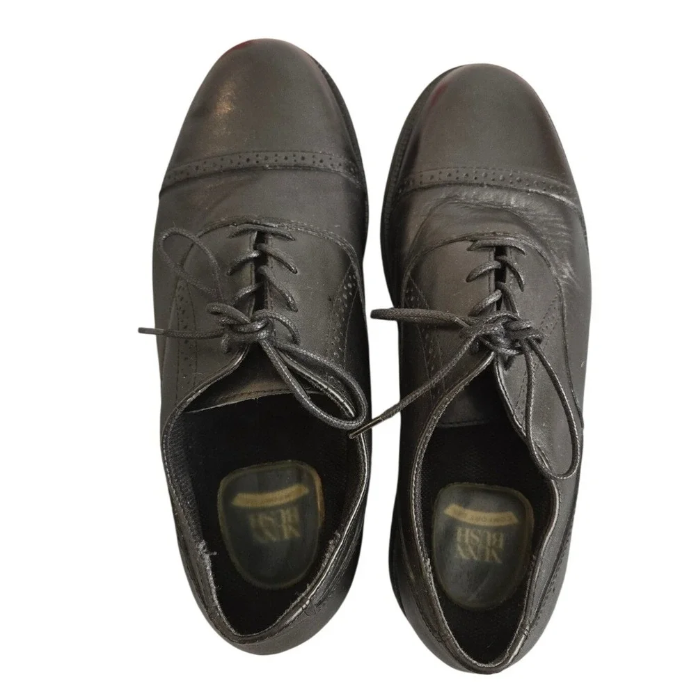 Nunn Bush Men's Oxfords Black Leather Cap Toe Lace Up Dress Shoes Comfort‎ 10.5M